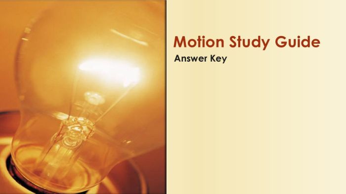 Force and motion study guide answer key