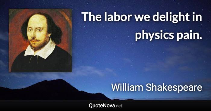 The labor we delight in physics pain